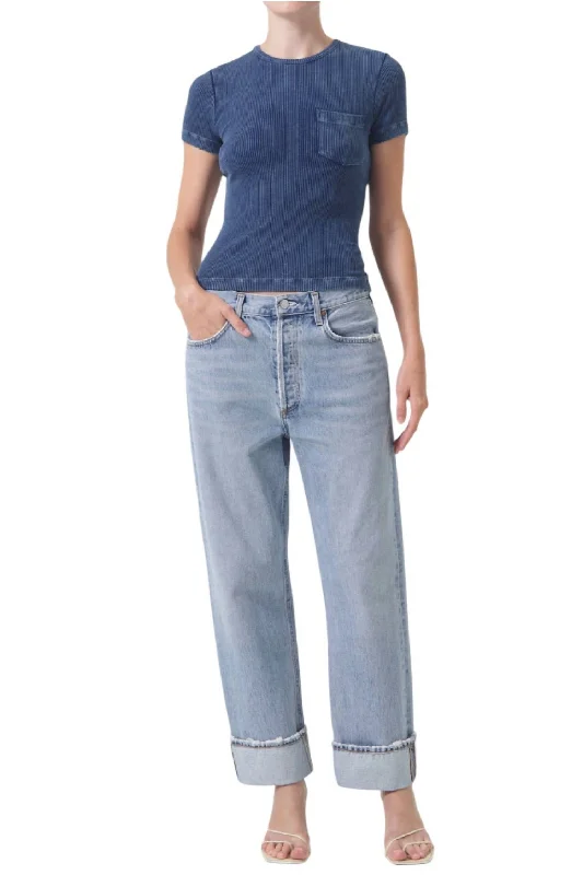 Organic Cotton Fran Low Slug Straight Jeans In Force Fashionable Slouchy Fit Jeans