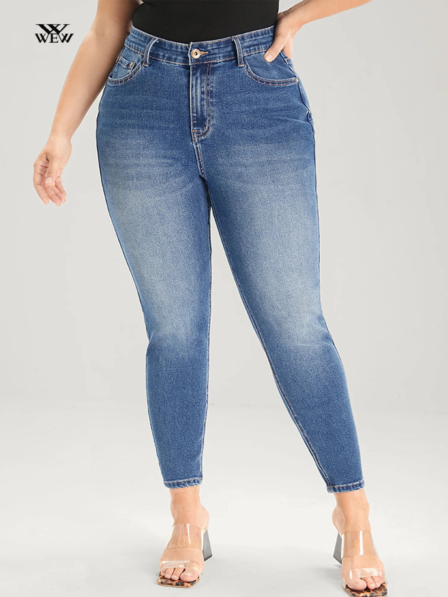 Plus Size Skinny Jeans for Women High Waist Pencil Women Jeans Trendy Low-Rise Bootcut Jeans Plus Size Skinny Jeans for Women High Waist Pencil Women Jeans Trendy Low-Rise Bootcut Jeans