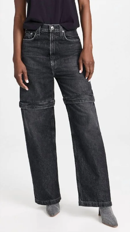 Risha Zip Utility Jean In Sin Casual Distressed Skinny Jeans