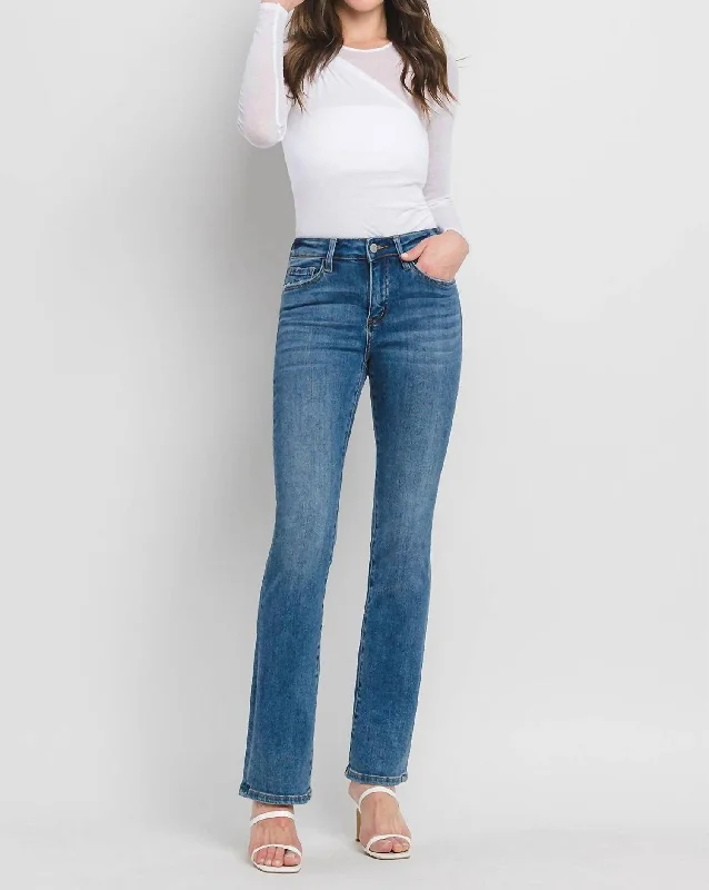 Slim Boot Cut Jeans In Denim Casual Light Wash Jeans