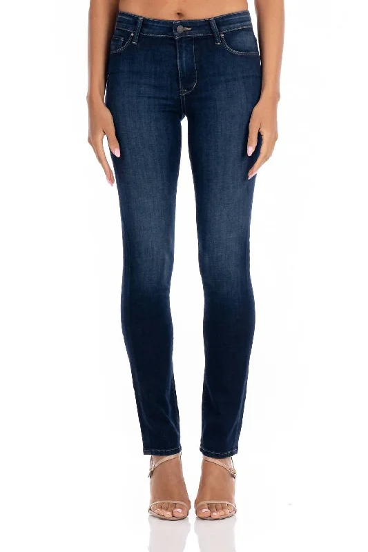 Stevie Skinny Jeans In Santa Rosa Blue Stylish Shredded Denim Jeans