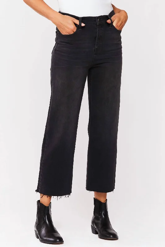 West Coast Flare Denim Jean In Grey Ash Stylish High-Waist Jeans