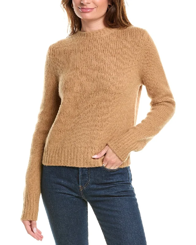 A.L.C. Marco Alpaca & Wool-Blend Sweater Chenille Brocade Lace