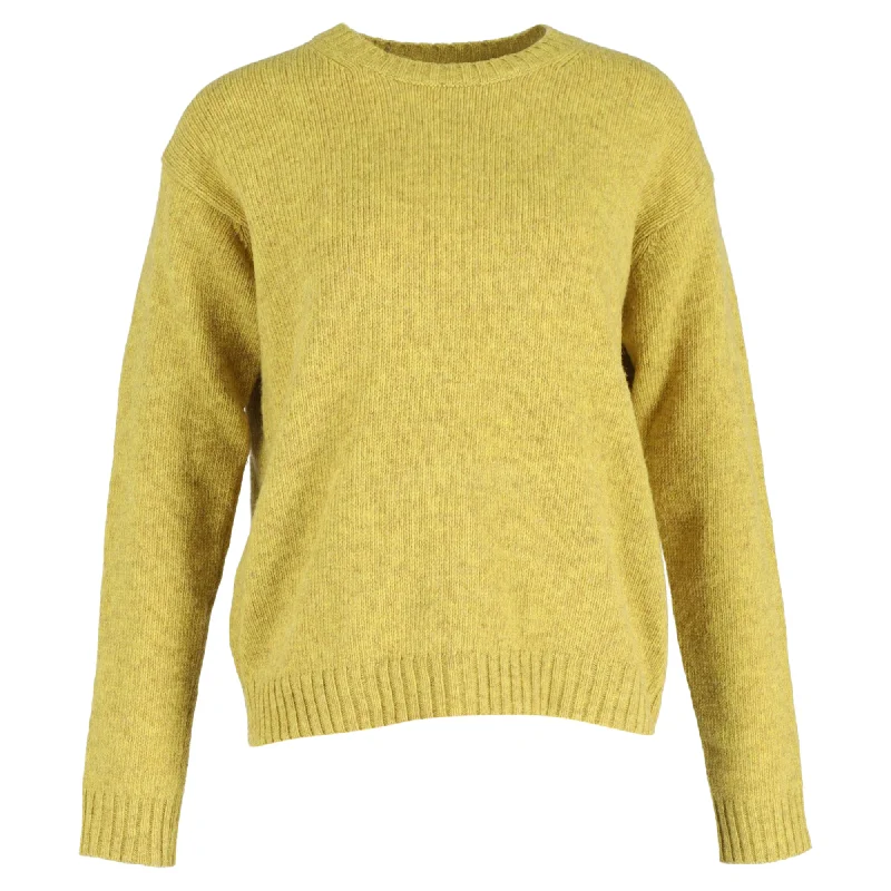 Acne Studios Knitted Sweater in Yellow Wool Chenille Blend Fleece Blend Nylon Blend