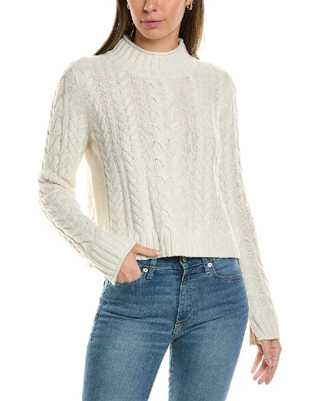 Alashan Cashmere Crop Wool Turtleneck Sweater Machine Wash Dry Clean Hand Wash