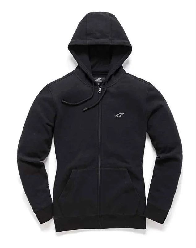 Alpinestars Women's Effortless Black Zip Up Hoodie - 1W38-53200 Hoodie with Full-Zip Functional Layering Alpinestars Women's Effortless Black Zip Up Hoodie - 1W38-53200 Hoodie with Full-Zip Functional Layering