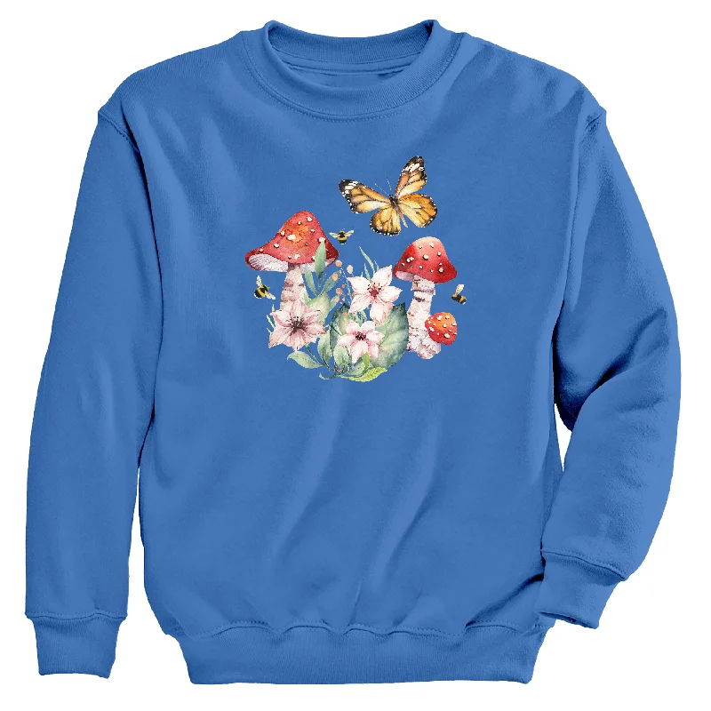 Mushroom Visitors Women's Crew Neck Sweatshirt Hoodie with Hood Adjustable Protection Mushroom Visitors Women's Crew Neck Sweatshirt Hoodie with Hood Adjustable Protection