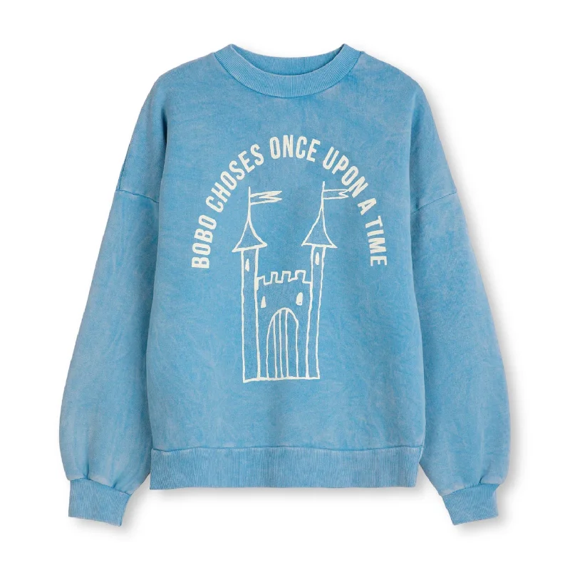 Bobo Choses Faraway Castle Sweatshirt Light Blue Hoodie with Slim Fit Tailored Modern Bobo Choses Faraway Castle Sweatshirt Light Blue Hoodie with Slim Fit Tailored Modern