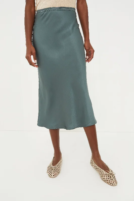 Dark Sage Bar Silk Skirt tulle skirt dreamy