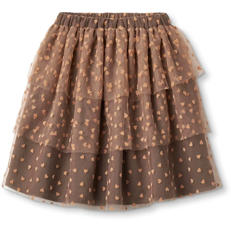 Fliink Humus/Carafe Tulle Heart Skirt modal blend skirt