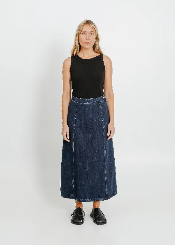 FRANCIS SKIRT / NAVY wool skirt thick