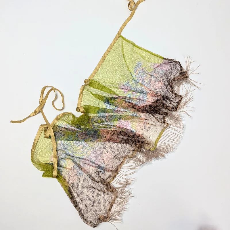 Roberto Cavalli mesh and pearl skirt leather skirt durable