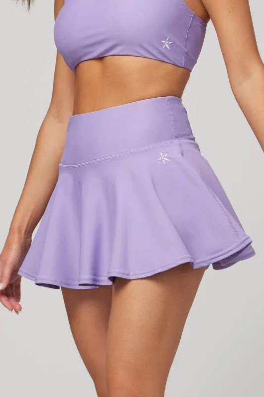 Legendary Flouncy Skirt in Lavender corduroy skirt textured