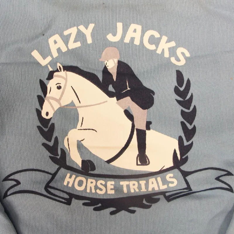 LJ3 - Ladies' 1/4 Zip Sweatshirt - Horse Trial Print - Reef Hoodie with Distressed Vintage Worn LJ3 - Ladies' 1/4 Zip Sweatshirt - Horse Trial Print - Reef Hoodie with Distressed Vintage Worn