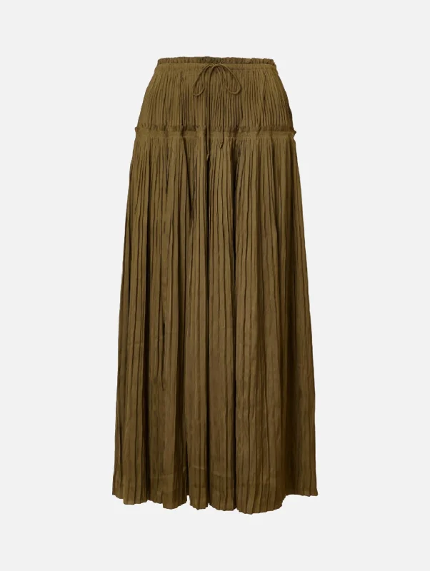 Malia Skirt in Olive velvet skirt sumptuous