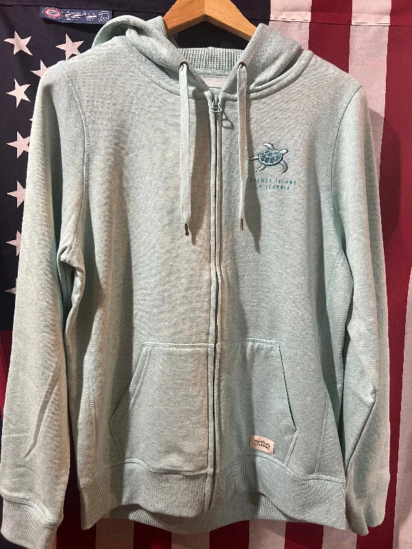 Pacific Creations Ladies Zip Hoodie- Ocean Turtle BSS Hoodie with Velcro Closure Adjustable Secure Pacific Creations Ladies Zip Hoodie- Ocean Turtle BSS Hoodie with Velcro Closure Adjustable Secure
