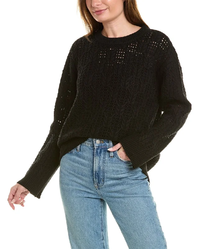 rag & bone Divya Cable Wool Sweater Long Sweater Short Sweater Cropped Sweater