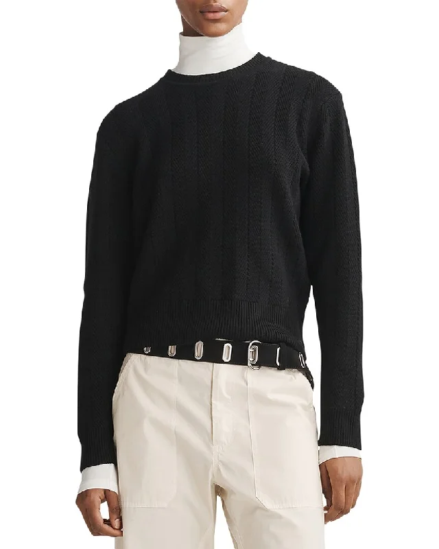 rag & bone Durham Herringbone Cashmere Sweater Polka Dot Checkered Tartan