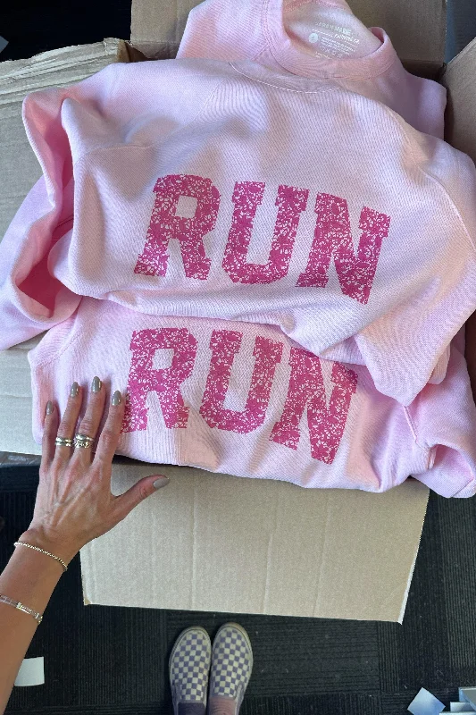 RUN Lace Limited Edition Sweatshirt Hoodie with Thumb Holes Functional Cozy