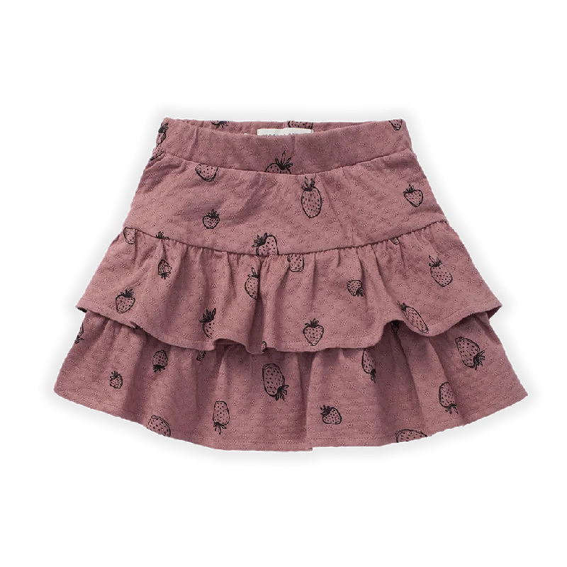 SPROET AND SPROUT STRAWBERRY POINTELLE SKIRT corduroy skirt cozy