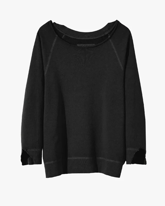 Luka Scoop Neck Sweatshirt Hoodie Crop Top Short Trendy