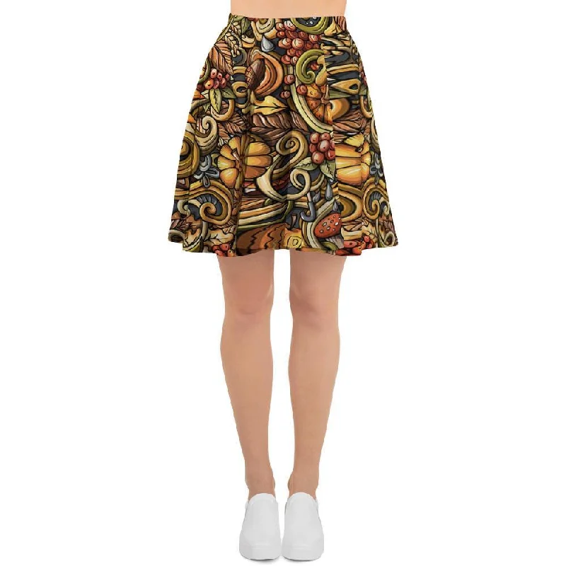 Sunflower Psychedelic Women's Skirt cashmere skirt soft