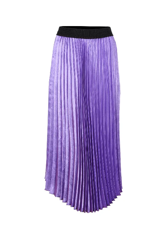 Tiger Lily Pleated Skirt Lilac cashmere skirt rich