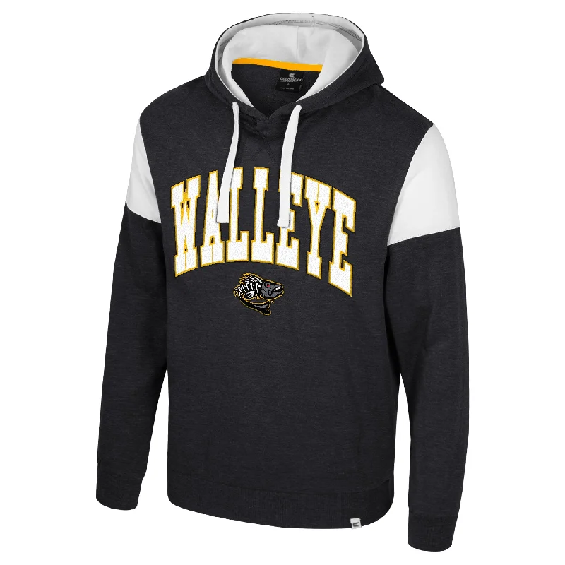 Toledo Walleye Black Byrde Pullover Fleece Hooded Sweatshirt Hoodie with Hood Adjustable Protection Toledo Walleye Black Byrde Pullover Fleece Hooded Sweatshirt Hoodie with Hood Adjustable Protection