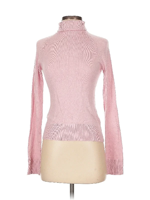 Turtleneck Sweater Chenille Brocade Lace