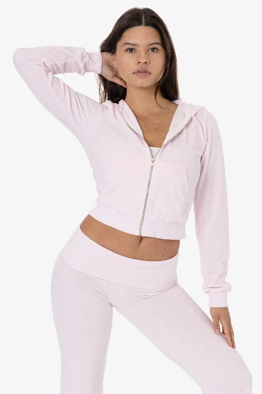 VLR310GD - Garment Dye Velour Mid-Length Zip-Up Hoodie Hoodie with Hidden Zipper Minimalist Clean VLR310GD - Garment Dye Velour Mid-Length Zip-Up Hoodie Hoodie with Hidden Zipper Minimalist Clean