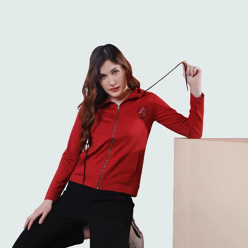 Zip-through Hoodie Full Sleeve For Women Hoodie with Logo Branding Identity